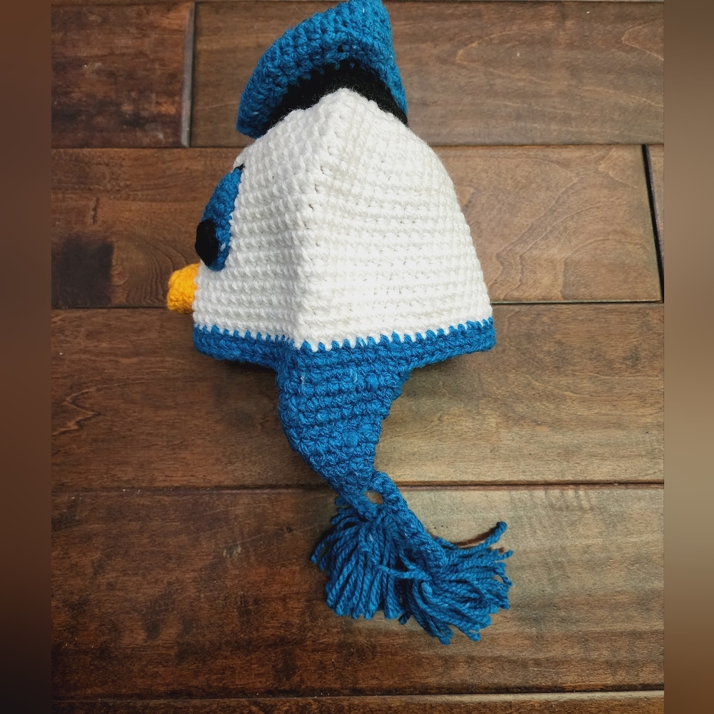 Handknit Crochet Disney Duck Inspired Toddler Beanie - Picture 5 of 8